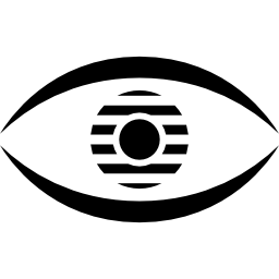 ojo con iris rayado icono