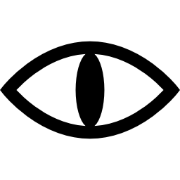 ojo con pupila de reptil icono