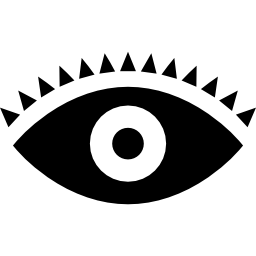 ojo con pestañas icono