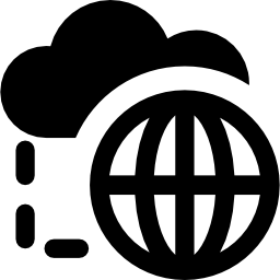 Cloud networked icon