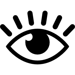 Eye with eyelash icon