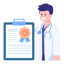 Medical certificate icon