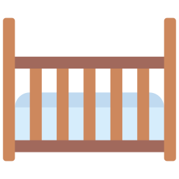 Baby crib icon