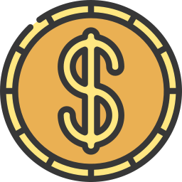 moneta da un dollaro icona