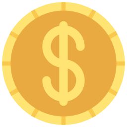 moneta dolara ikona