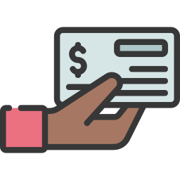 Bank check icon