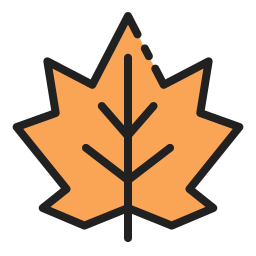 Autumn tree leafs icon