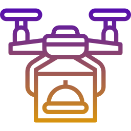 Drone delivery icon