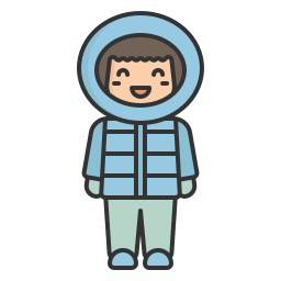 Winter clothes icon