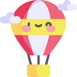 Hot air balloon icon