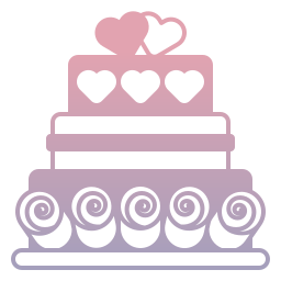 pastel de bodas icono
