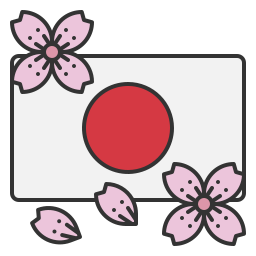 bandera de japón icono