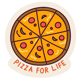 Pizza sticker