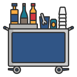 Serving cart icon