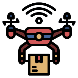 Drone delivery icon