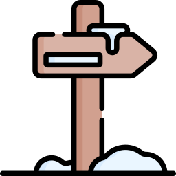 Directional sign icon