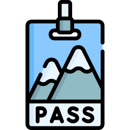 Ski pass icon