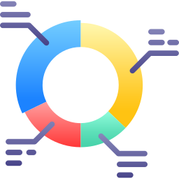 gráfico circular icono