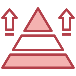 diagramme pyramidal Icône