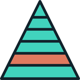 grafico a piramide icona