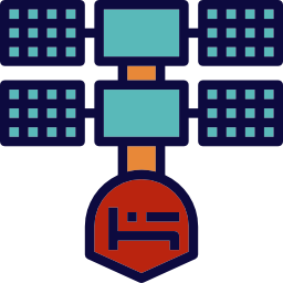 Space hotel icon