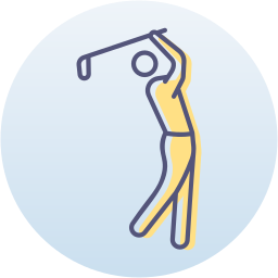 Golf player icon
