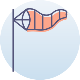 direção do vento Ícone