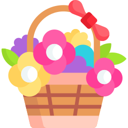 Flower basket icon