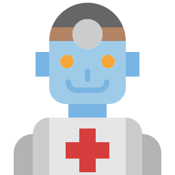 Medical robot icon