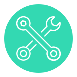 Cross wrench icon