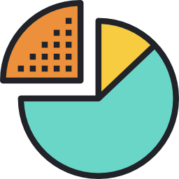 gráfico circular icono