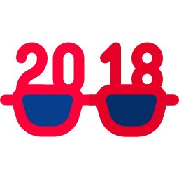 New year glasses icon