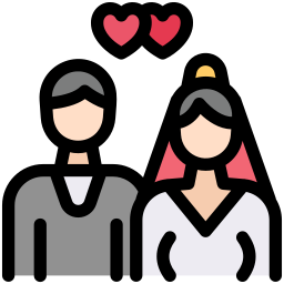 結婚式のカップル icon