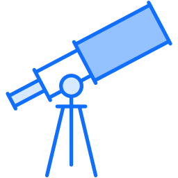 Telescope stand icon