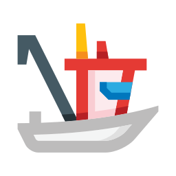bateau de pêche Icône