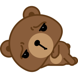 Teddy bear sticker