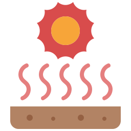 ola de calor icono