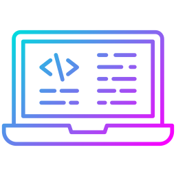código de computadora portátil icono