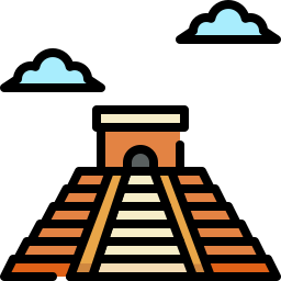 pirámide maya icono