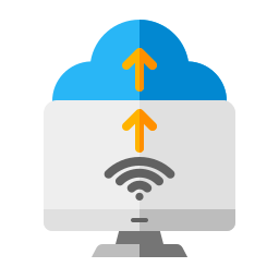 téléchargement dans le cloud Icône