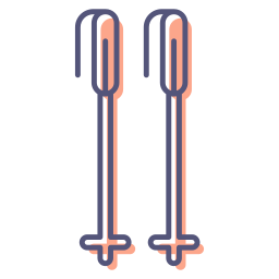 Ski poles icon