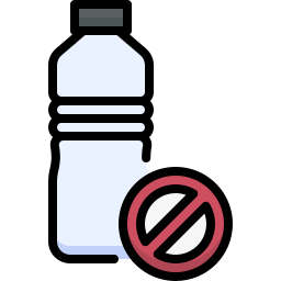 No plastic bottles icon