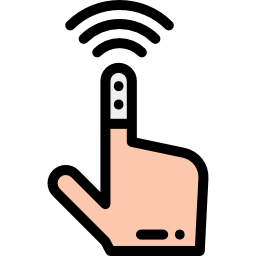 controllo delle dita icona