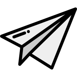 avião de papel Ícone