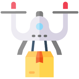 Drone delivery icon