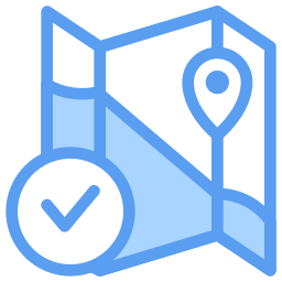 kaart en locatie icoon