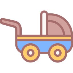 Baby buggy icon