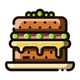 Sponge cake icon