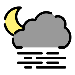 Foggy night icon