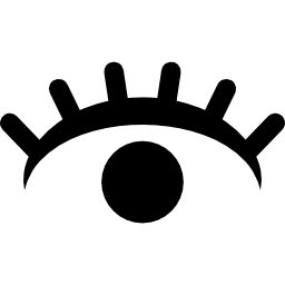 Eye with eyelash icon